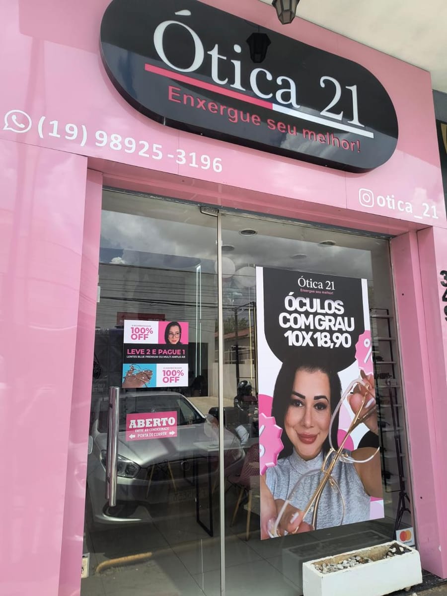 Fachada da Ótica 21