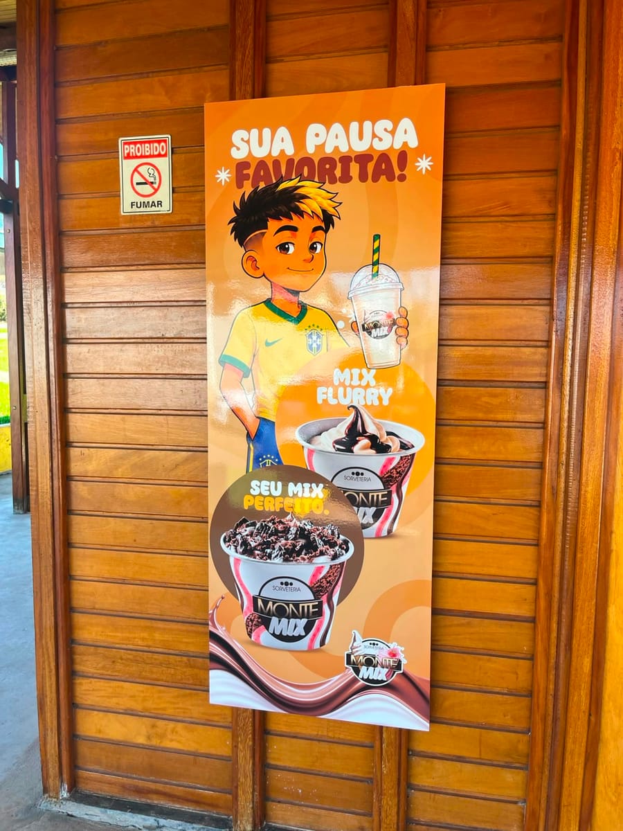 Banner promocional impresso em alta definição