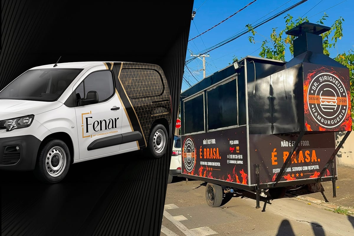 Food truck envelopado pela Fenar