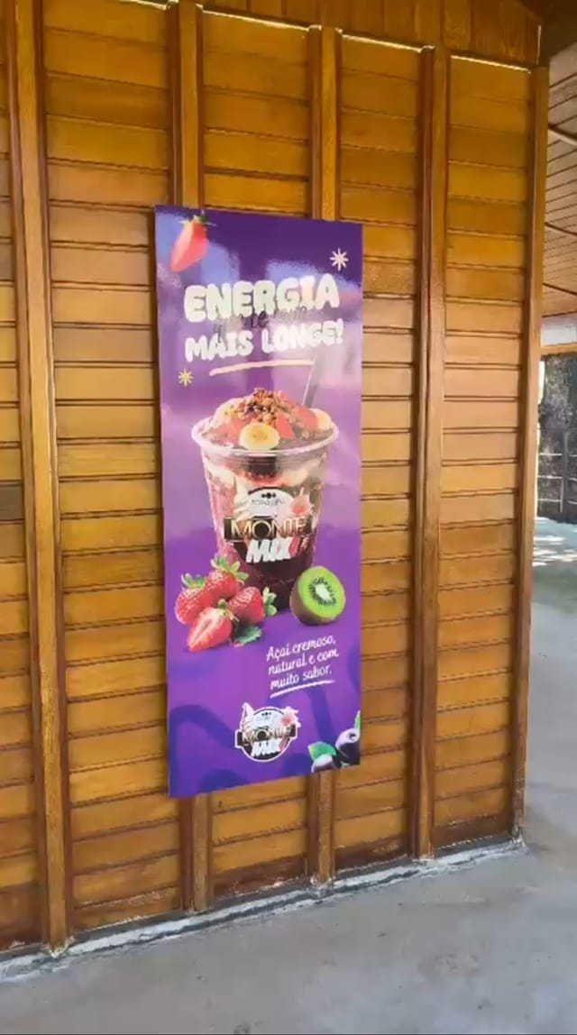 Banner de ponto de venda instalado