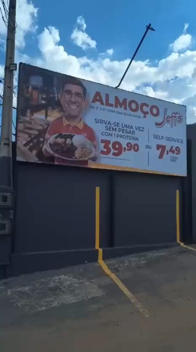 Outdoor do Jeff’s Burger instalado